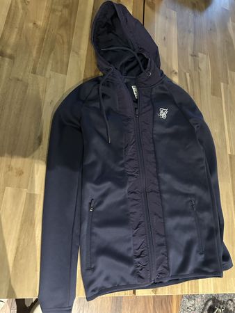 SikSilk Übergangsjacke, Navy Blau, Grösse XS - Top Deal!