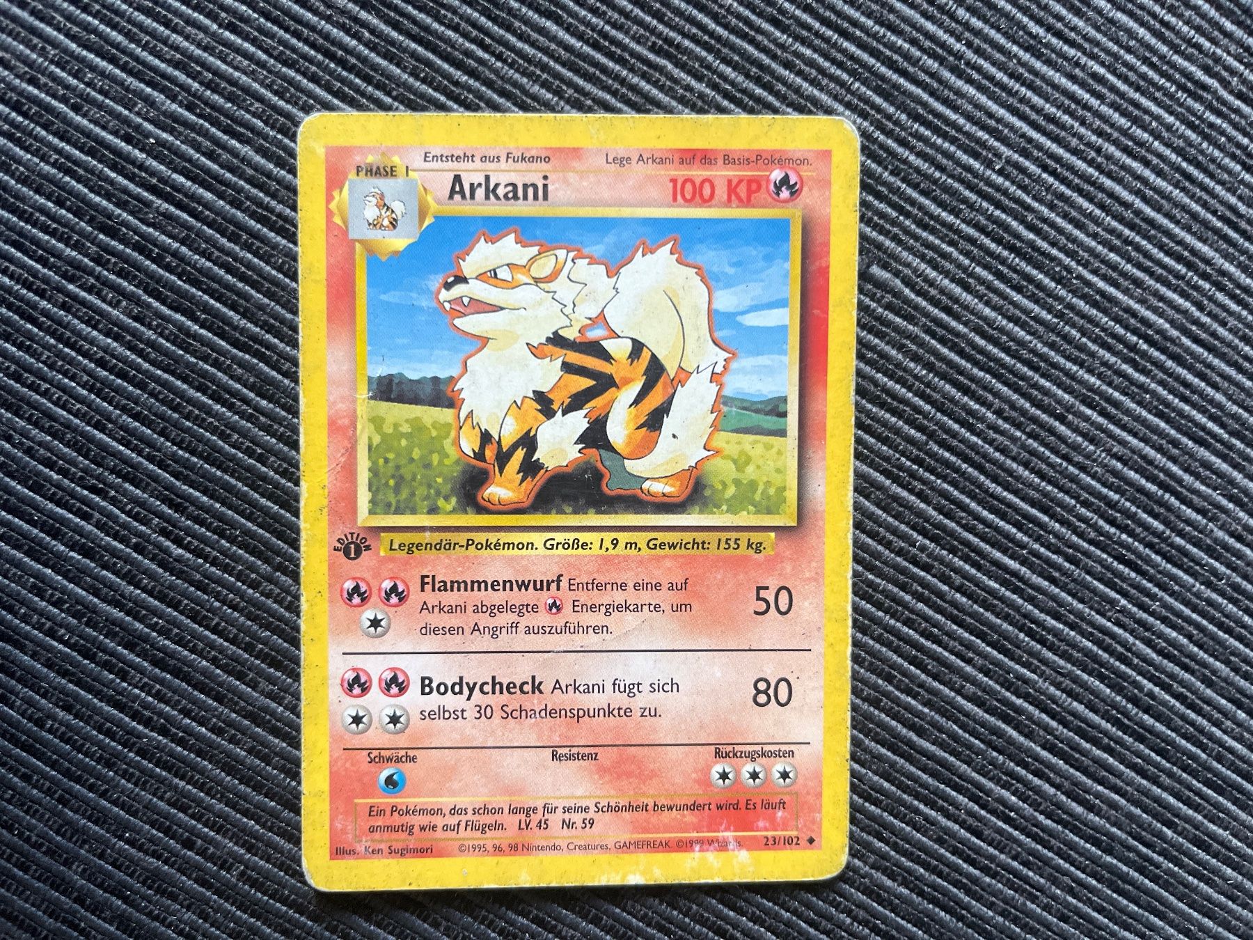Pokémon Carte collezionabili: Pokemon Arkani 1. Edition non holo Base Set – Usato da Wabern venduto da Collectfun