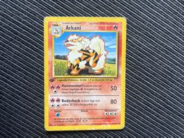 Pokemon Arkani 1. Edition non holo Base Set