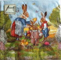Serviette family hare (1103) 3Stk.