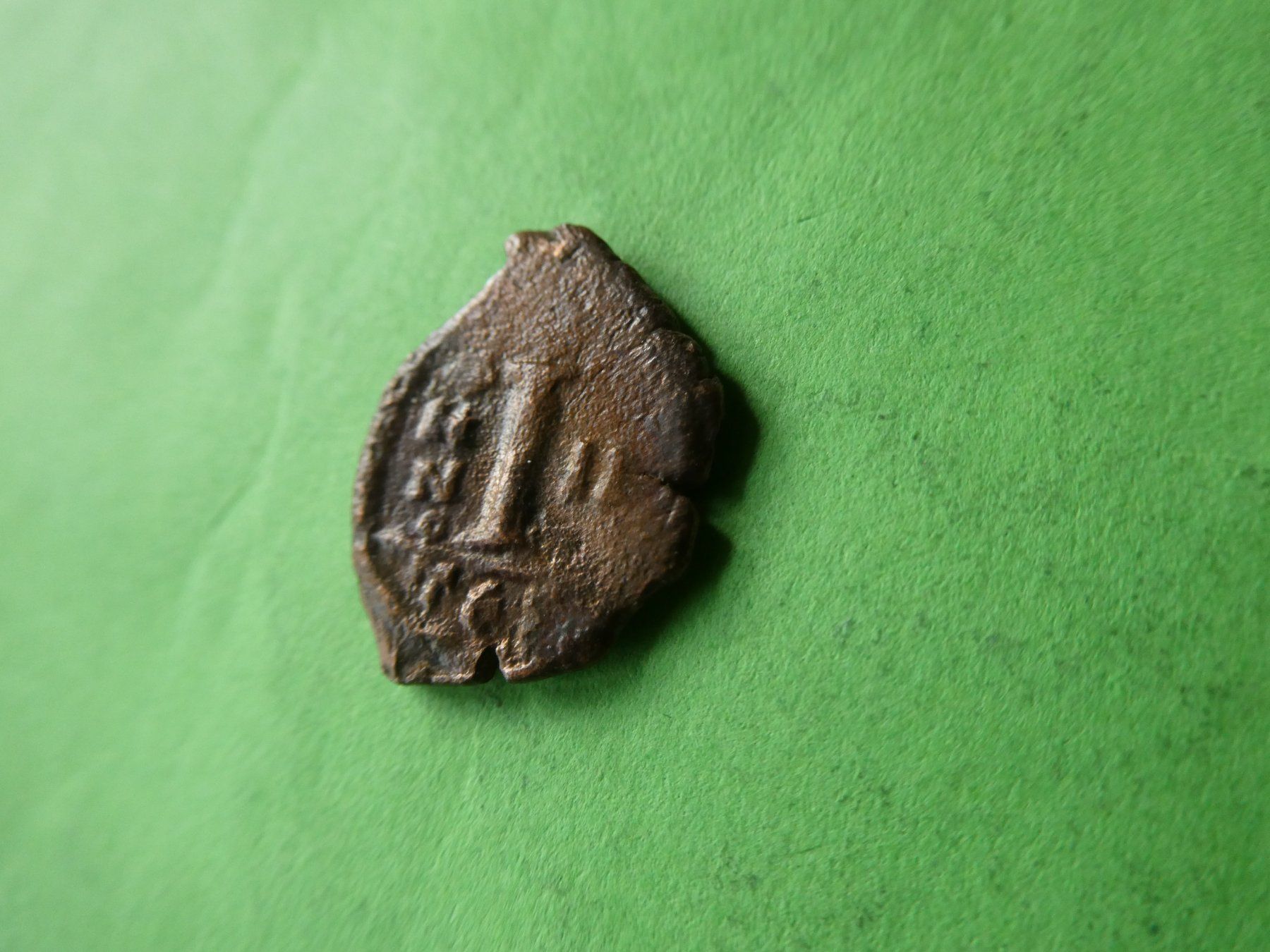 Alle Münzen: uralte Bronzemünze 18 mm     2.00  g – Gebraucht aus Hinterforst von Rohusri 1