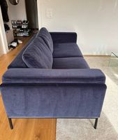 3er-Designer-Sofa in dunkelblau/navy von Möbel Pfister