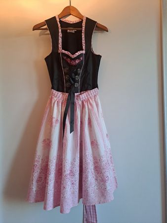 Dirndl Country Line schwarz rosa kariert Grösse 34