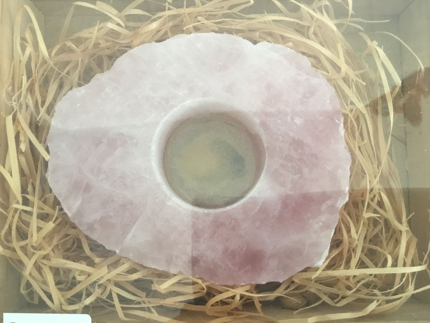 Minerali & Pietre curative: Windlicht Rosenquarz – Nuovo e nell'imballaggio originale da Doppleschwand venduto da Fortuna5859 1