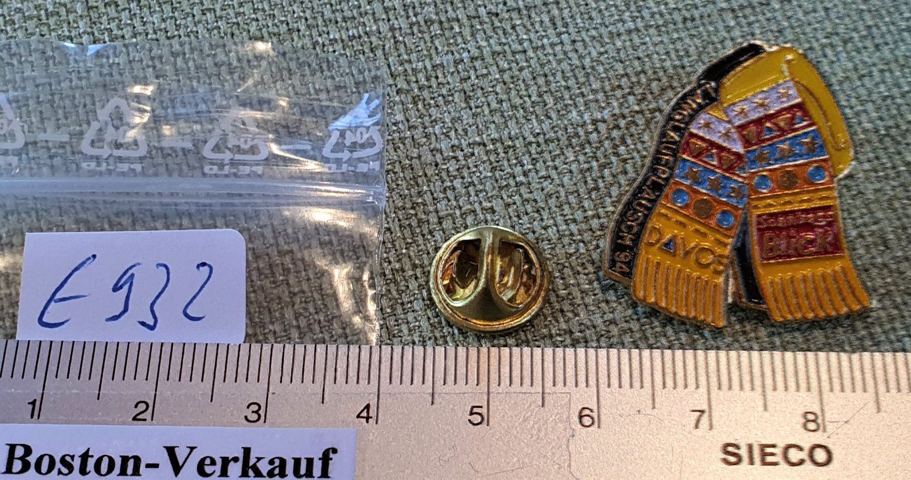 Alle Briefmarken: E932  Pin Davos Langlaufplausch Sobli 94 – Gebraucht aus Reinach BL von Boston-Verkauf 3