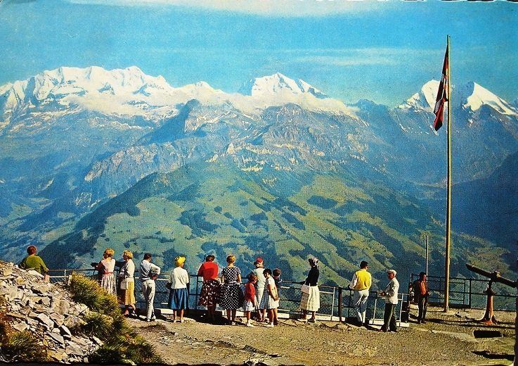 Cartoline postali: NIESEN-KULM Blick auf Blümlisalpgruppe – Nuovo (secondo la descrizione) da Jona venduto da philajona