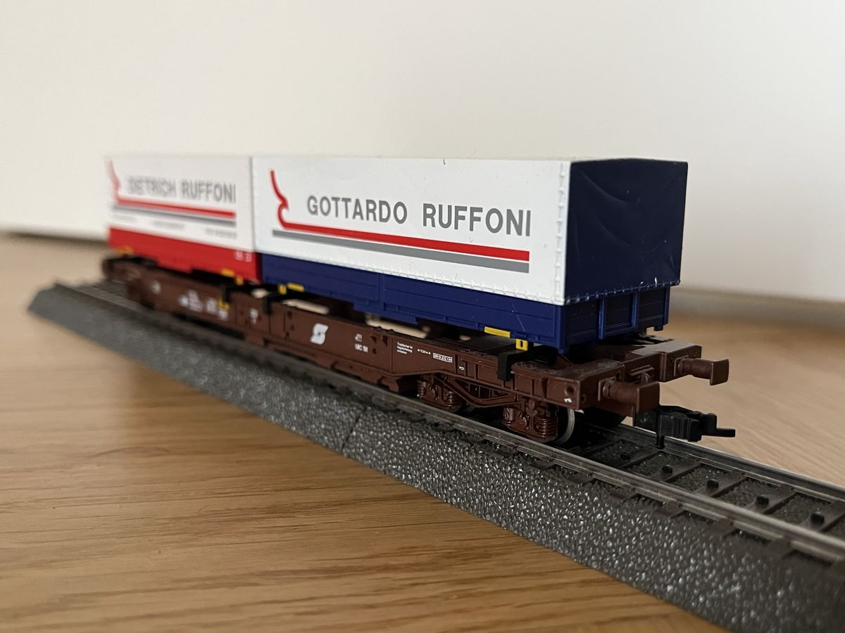 Roco Modellini di ferrovie: 2 Stk Taschenwagen HUPAC Roco – Usato da Basel venduto da Re620_11627 1