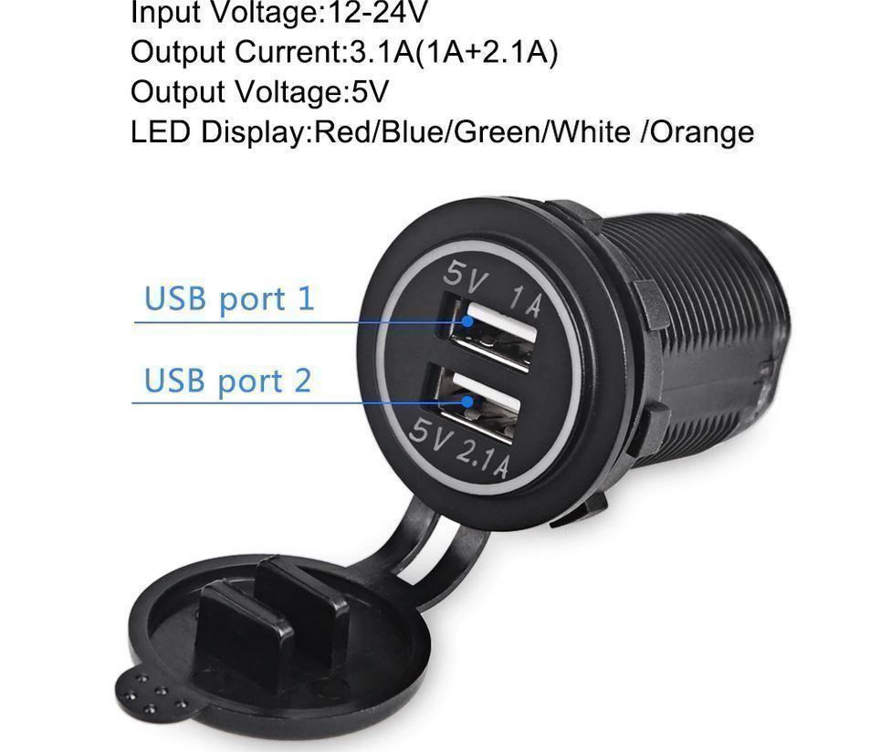 Tutti i ricambio: KFZ - Dual USB-Einbauladebuchse, Rot – Nuovo e nell'imballaggio originale da Wohlen AG venduto da Rianxo 4