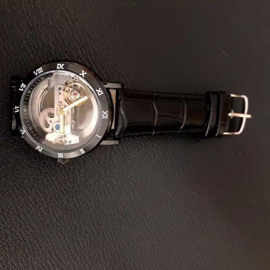 Uhren: Automatikuhr mit hohlem Gehäuse schwarzem Armband – Neu und originalverpackt aus Lausanne von WATCH-WORLD 2