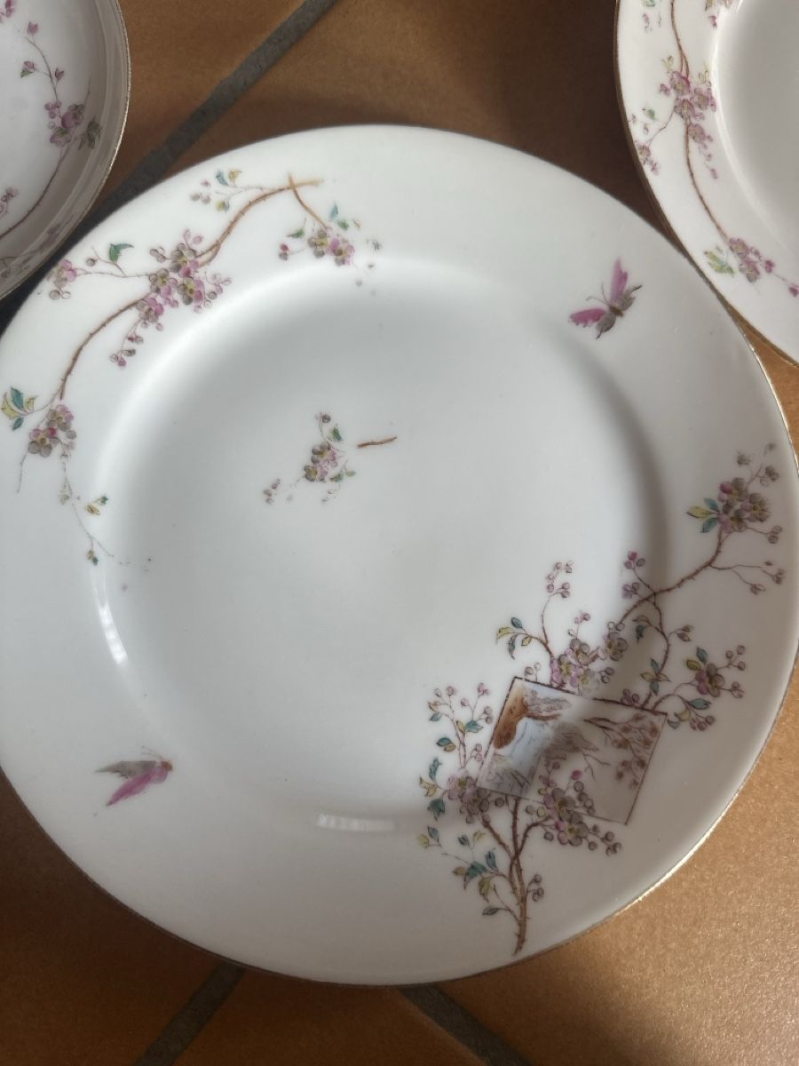 Tutte le decorazioni: Geschirrset mit Blumenmuster und Schmetterlingen – Usato da Schwadernau venduto da mirifiesta 3