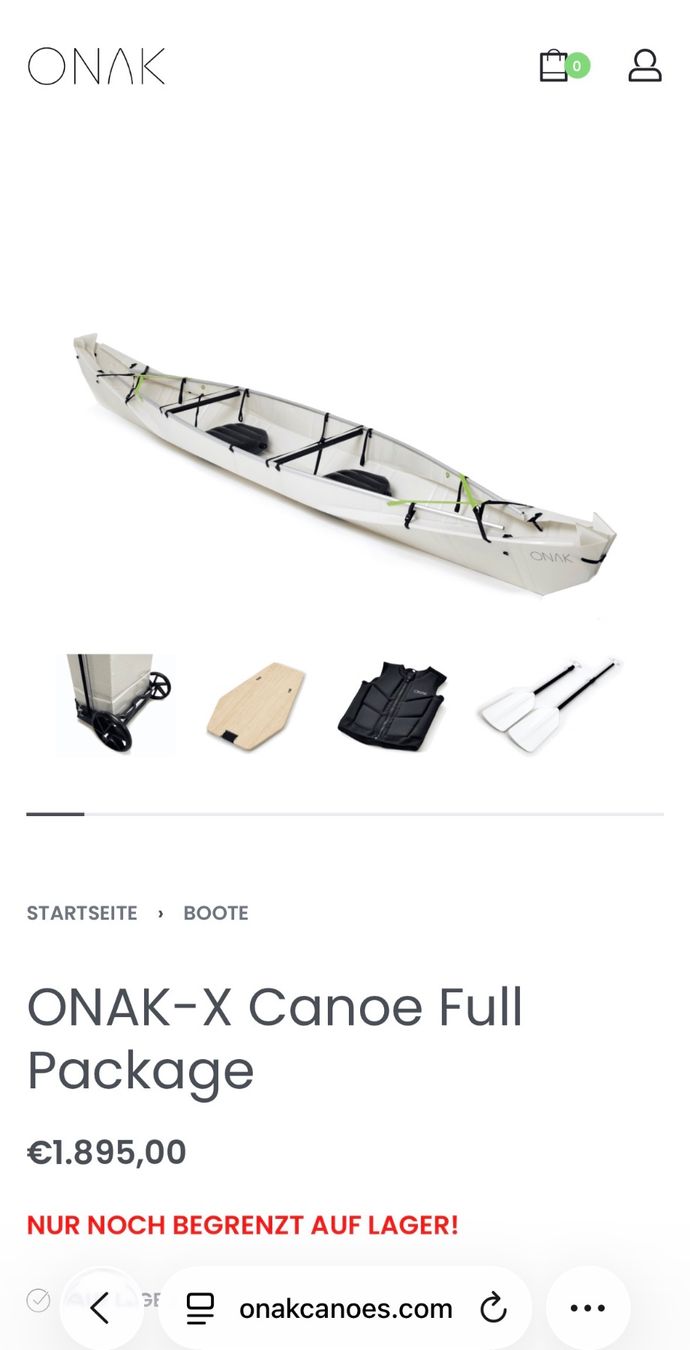 Barche: ONAK-X Faltkanu – Usato da Zürich venduto da cospir 6
