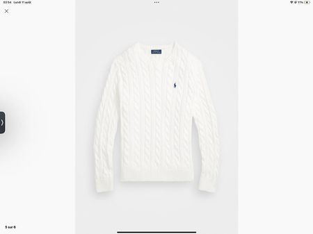 Polo Ralph Lauren pull Coton blanc