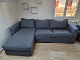 Ecksofa grau mit Bettkasten