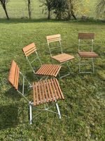 4 Premium Klappstühle, Robinie, Stahl verzinkt, neuwertig
