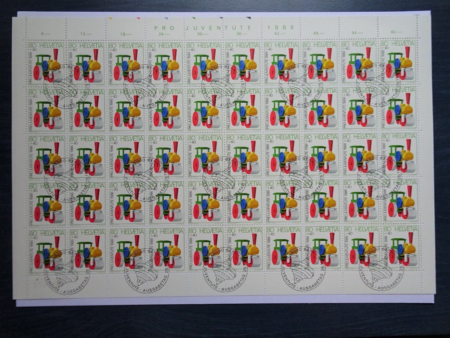 Tous les timbres: PJ 1986 – Neuf (Voir description) à Aadorf par Chnorli-Furz