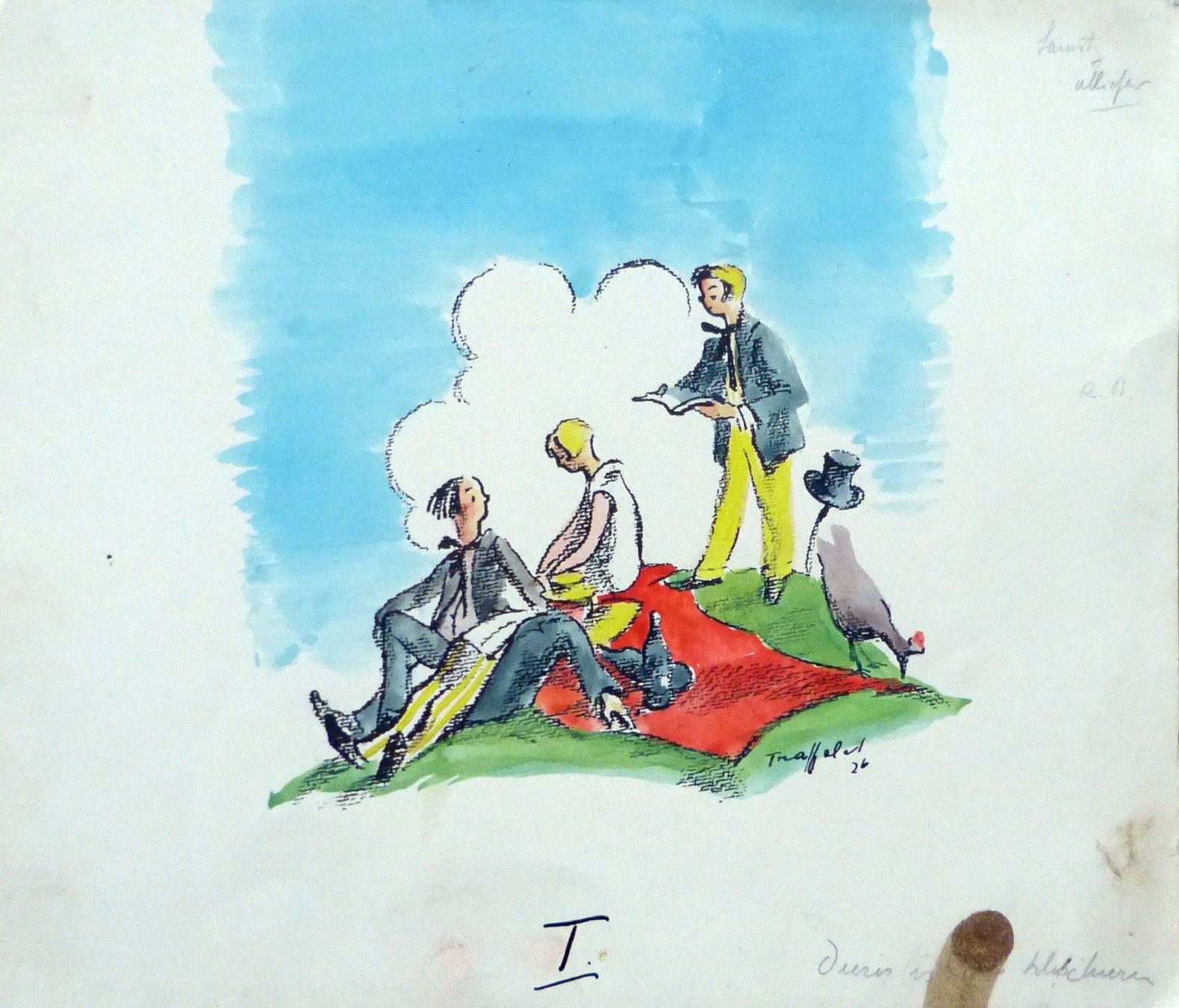 Dipinti: Fritz Traffelet (1897-1954) Illustrator - Kolorierte Litho – Usato da Dietikon venduto da immortal-stars 1