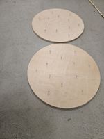 2 Runde Holzplatten mit Haken, perfekte zum Deko aufhängen