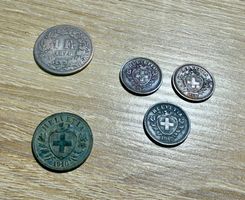 Alte Schweizer Münzen Sammlung Jahrgang 1876-1942