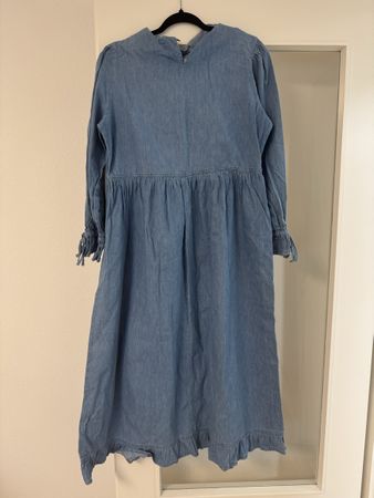 Benin Jeanskleid Gr. 40, Blaues Kleid mit Rüschen, Top!