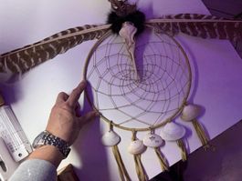 VTG Schädel US-Indianer Dreamcatcher Traumfänger 94 Signiert