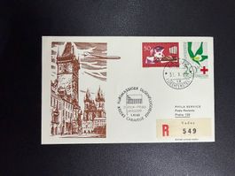 Swissair Erstflugbrief Zürich - Prag ab FL 1963