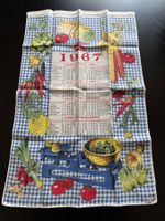 Vintage KREIER Geschirrtuch/Kalender 1967, Top Zustand!