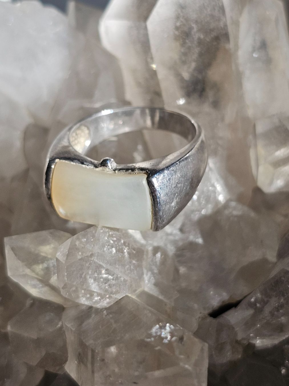 Anelli: 925 Silber Ring mit hellem Schmuckstein | Gr. 57 – Usato da Zürich venduto da MaisonBelleCachetAJ 2