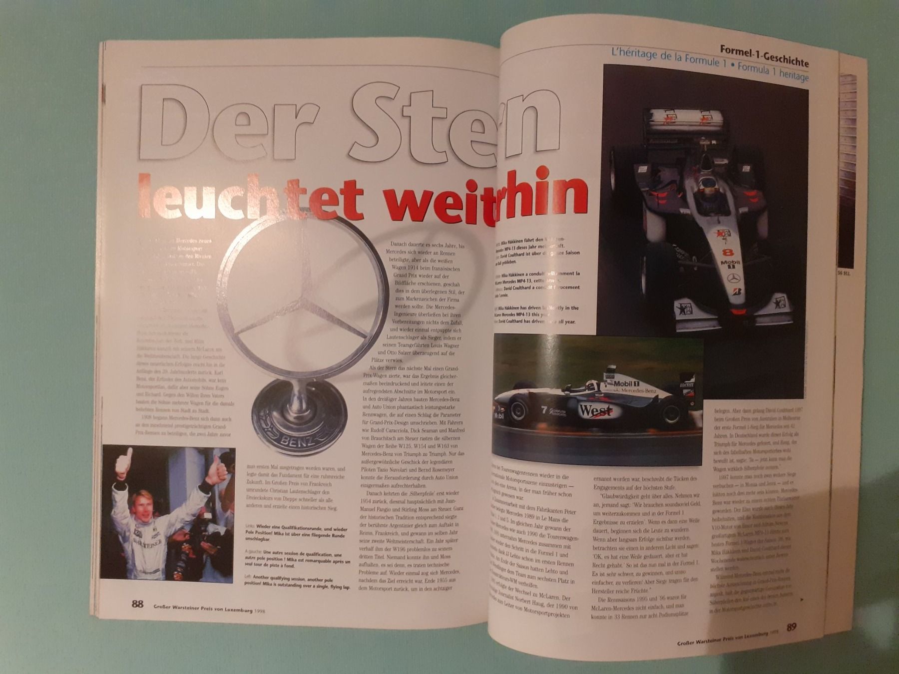 Riviste & Magazine: Programmheft Formel 1 GP Luxemburg "Nürburgring" 1998 – Usato da Aarburg venduto da Hktm 7