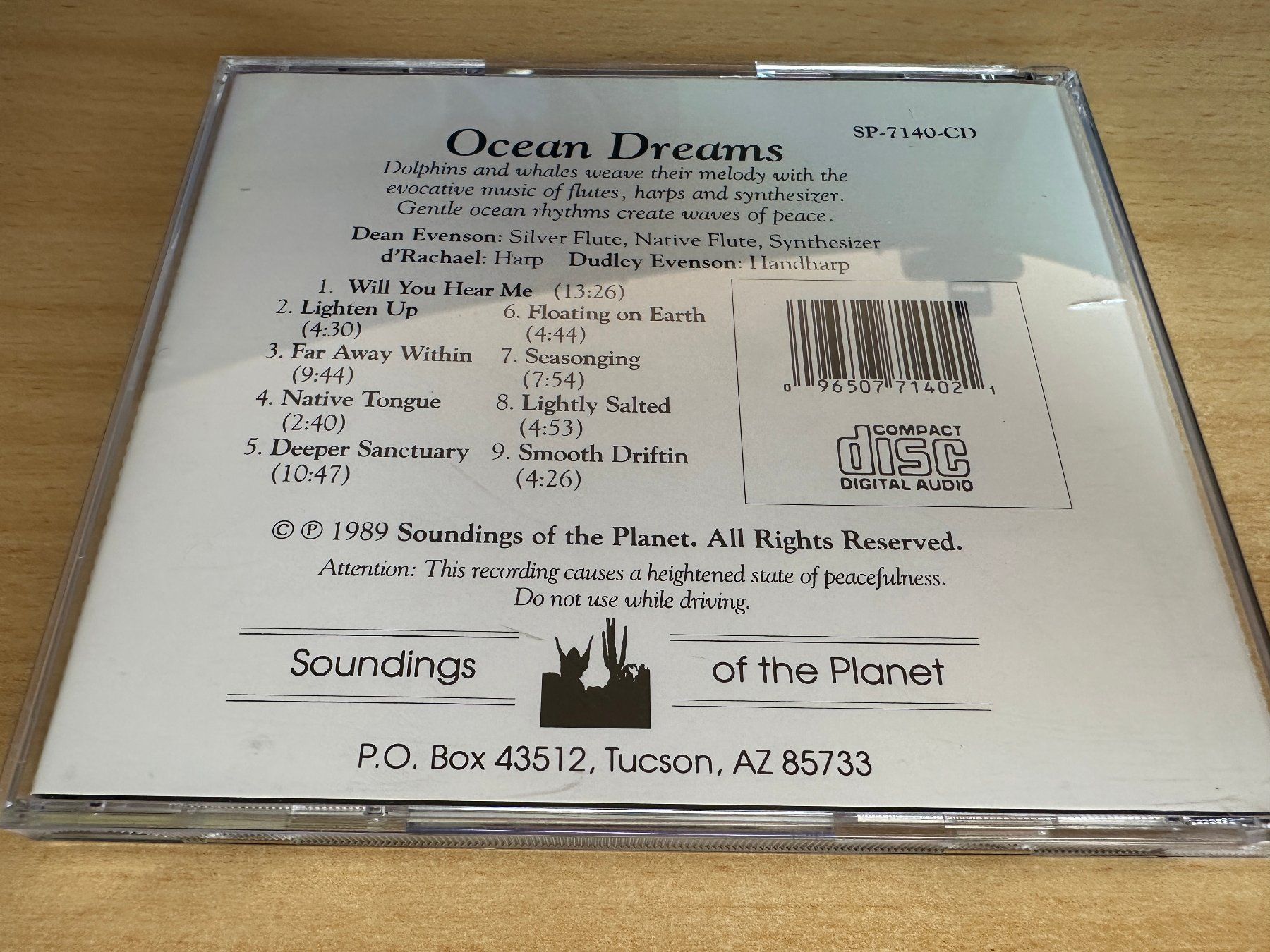 CD: Dean Evenson – Ocean Dreams – Usato da Rikon im Tösstal venduto da Alpenmutz 1