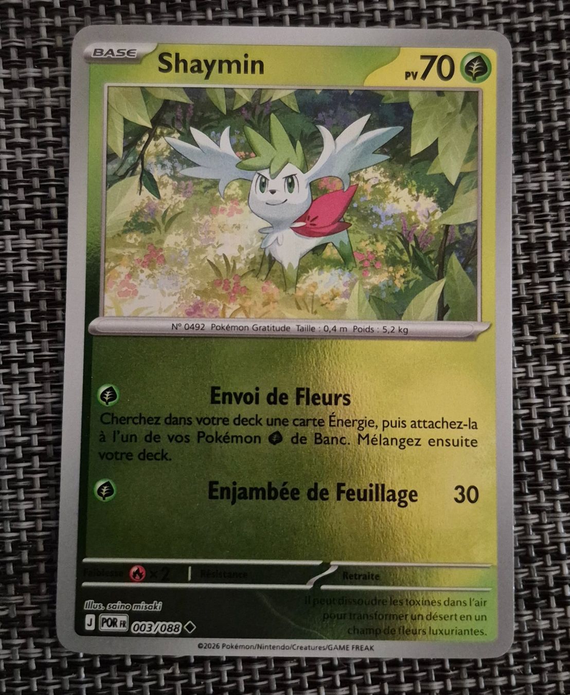 Pokémon Sammelbilder & Trading cards: SHAYMIN 003/088 REVERSE ÉQUILIBRE PARFAIT 2026 FRANÇAIS – Gebraucht aus Grand-Lancy von luc111