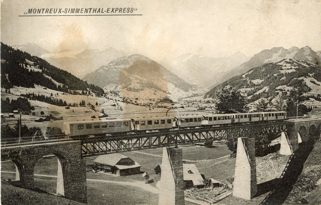 Cartoline postali: Simmental  BE  -   Montreux -  Simmental EXPRESS – Usato da Brig venduto da Valcards54