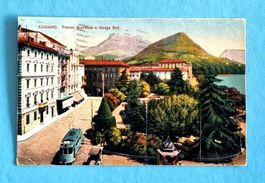 Lugano - Piazza Giardino - Ferrovia - Tramway - 1921