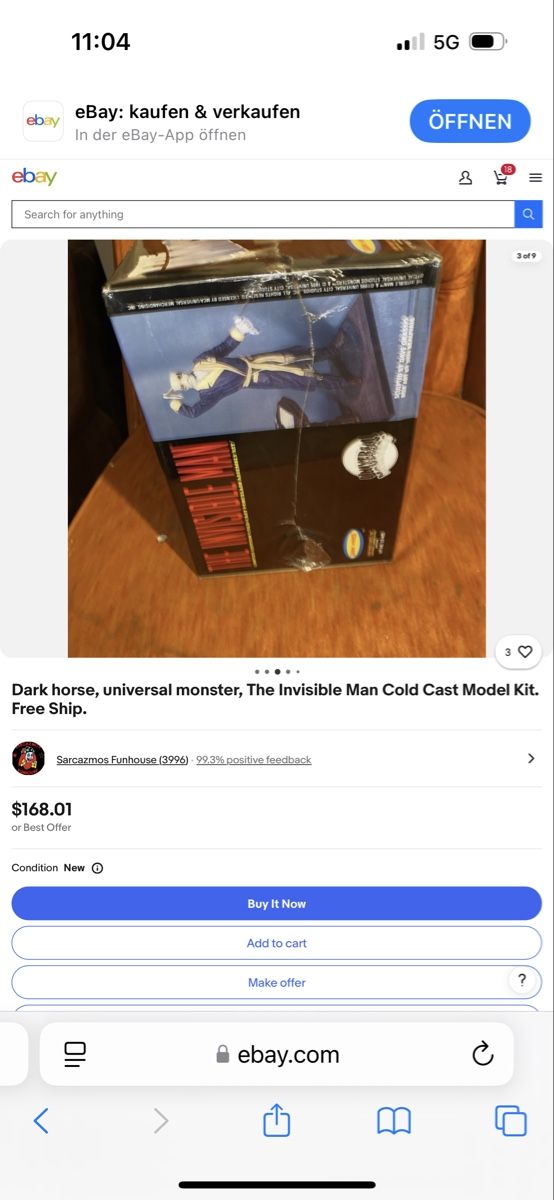Kits de montage: The Invisible Man Modellbausatz Universal Monster – D'occasion à Schlieren par Moviepropde 4