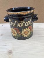 Keramiktopf Waleimberg Chellelitopf mit Blumenbemalung
