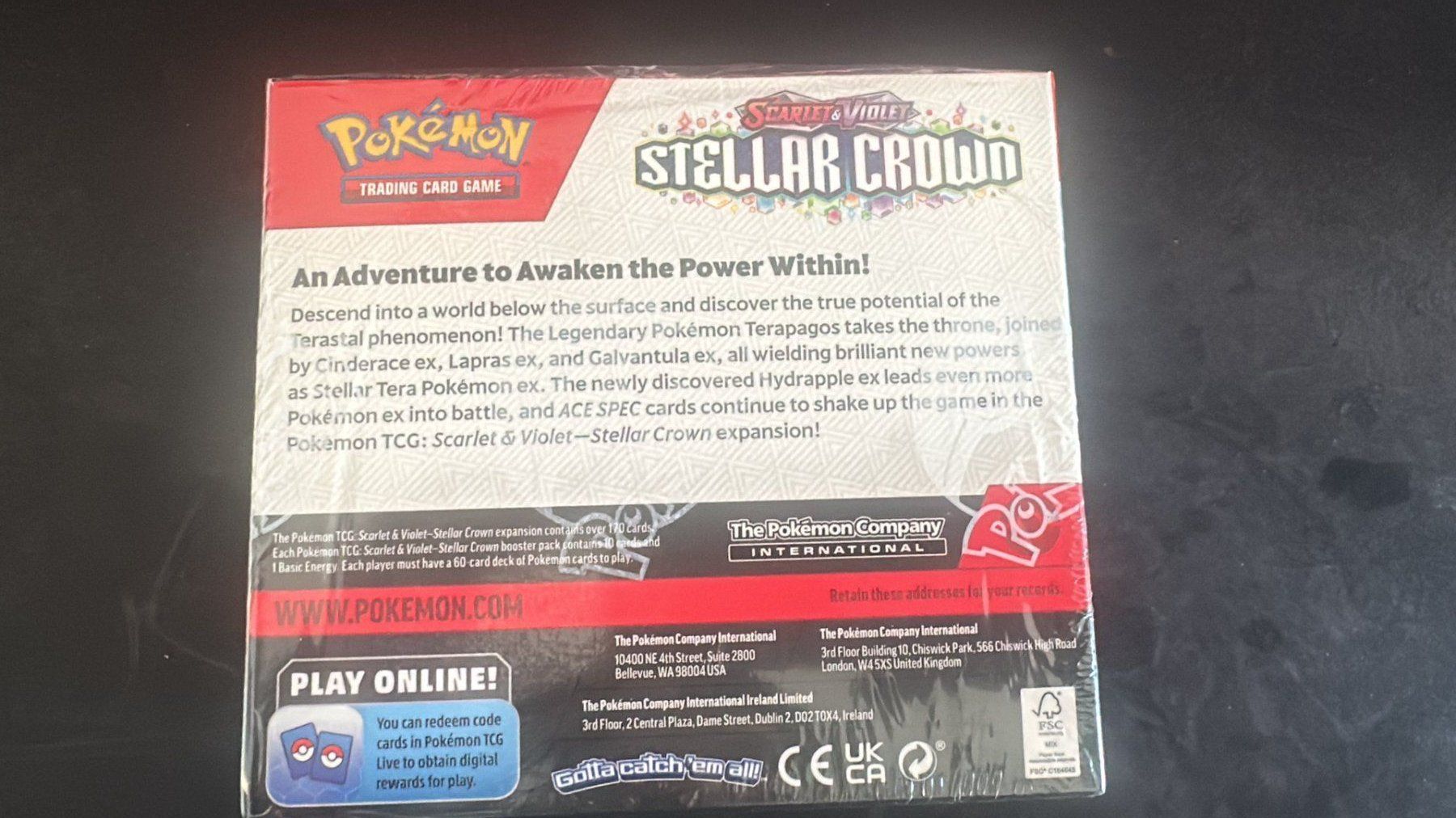 Pokémon Carte collezionabili: Pokemon: Stellar Crown Booster Display - EN - Sealed – Nuovo e nell'imballaggio originale da Dietikon venduto da Julspokestore 1