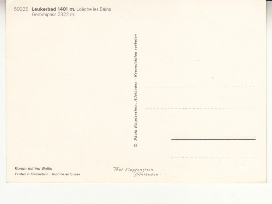 Cartes postales: Leukerbad ca. 1970 – D'occasion à Bürglen TG par StampGraf 1