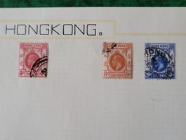 1912-21, Hongkong  -  3 x Georges V.