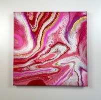 Acryl-Flüssigmalerei, quadratisch