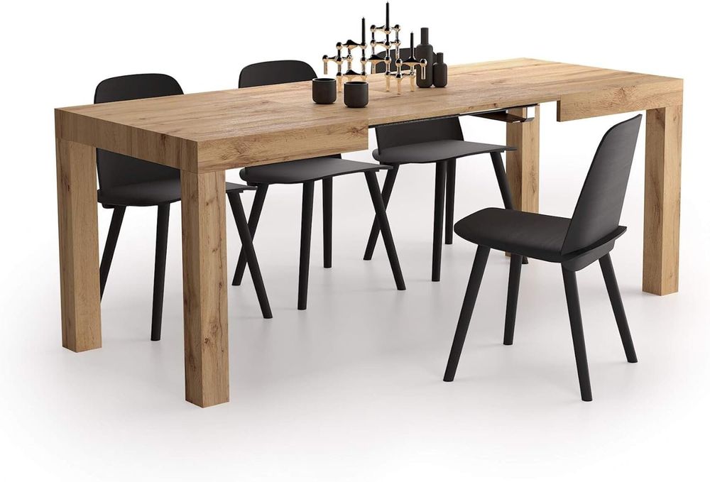 Ausziehbarer Tisch 120(200)x80cm rustikale Eiche MARINA 1