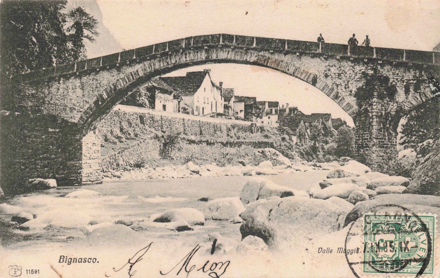 Cartoline postali: Bignasco Maggia – Usato da Biasca venduto da Blenio71