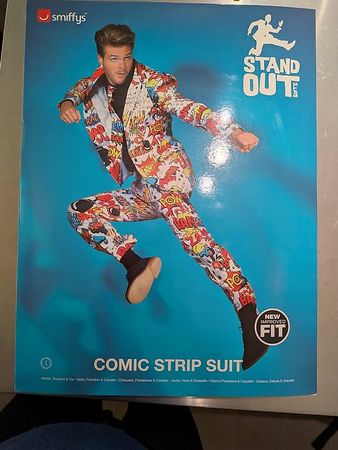 Stand Out Suit/Anzug Comic Print Karnelval Outfit /Grosse L 