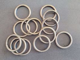 Rundring (Stahl) antikes Messing, Innendurchmesser 25mm