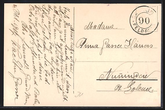 Cartes postales: AK Pleigne, Teilansicht mit Kirche, 1917 – D'occasion à Berlin par bartko-reher 1