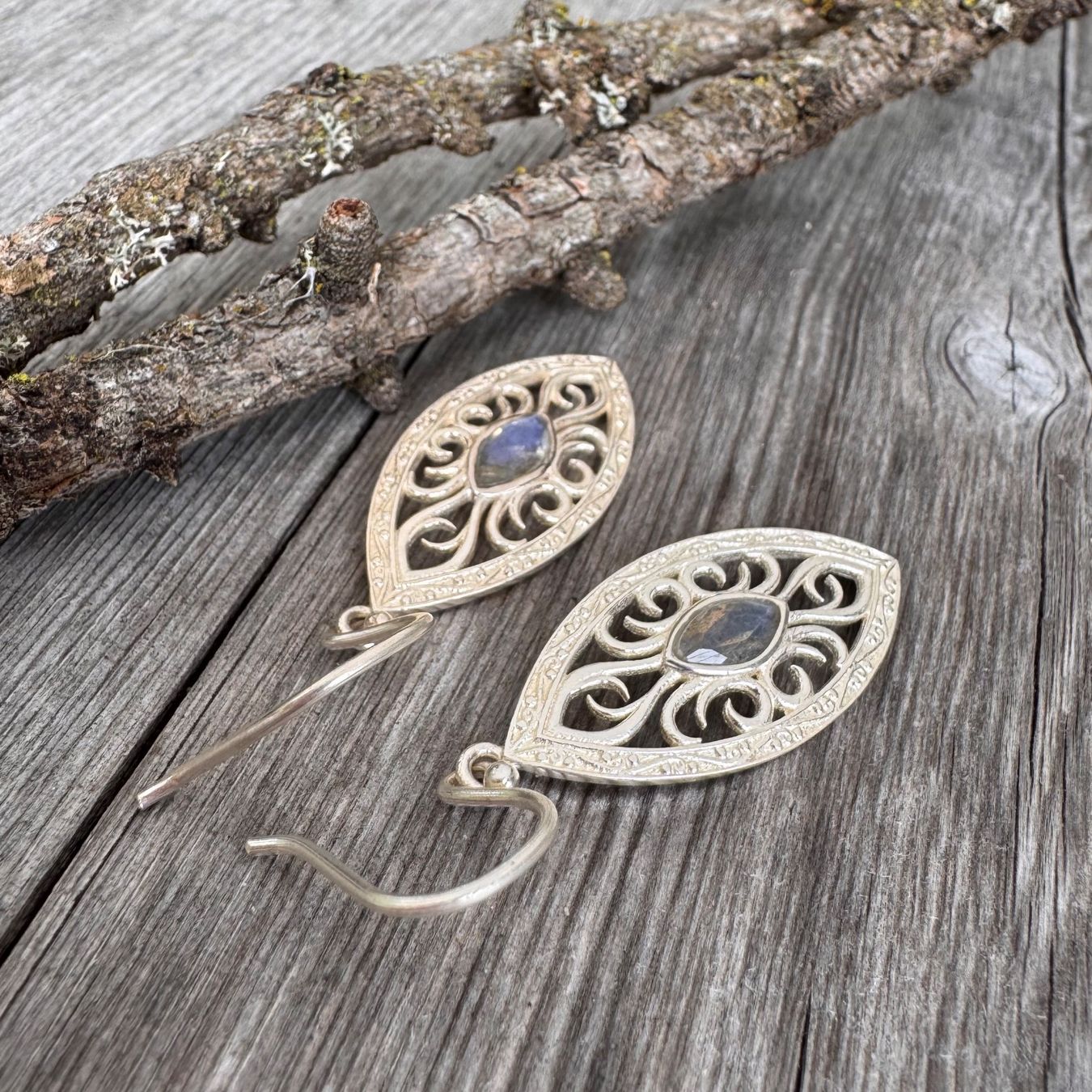 Orecchini pendenti & Orecchini a lobo: Wunderschön: Silber 925 Ohrhänger Labradorit – Nuovo e nell'imballaggio originale da Rombach venduto da Ivreajewels 4