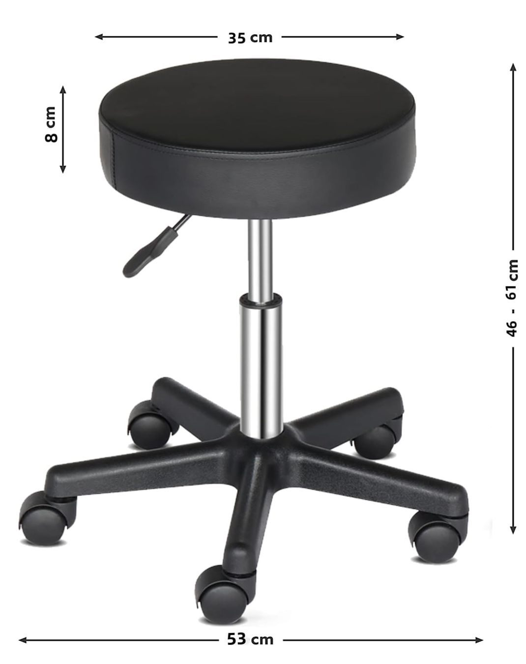 Sgabelli: Rollhocker Arbeitshocker Drehhocker 2er Set Höhenverstellbar – Nuovo e nell'imballaggio originale da Bülach venduto da StoreInShop.com 4