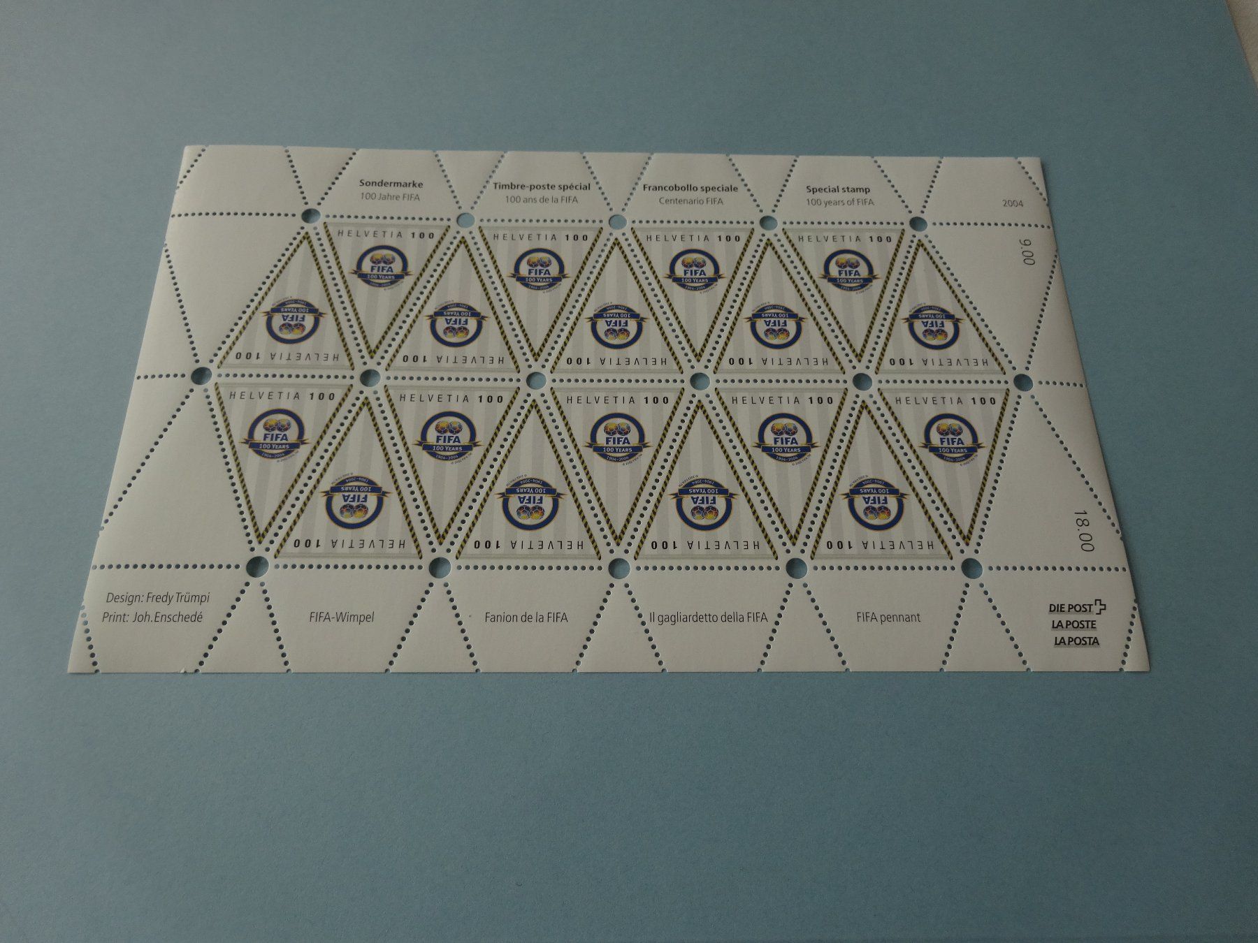 Alle Briefmarken: Helvetia Fifa Kehrbogen Postfrisch – Neu und originalverpackt aus Neerach von jenny062