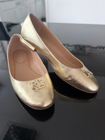 Ralph Lauren Ballerinas, Gold, Gr. 39, in Top Zustand
