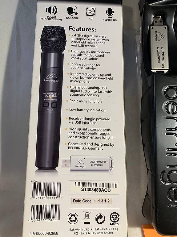 Microfoni: Behringer ULTRALINK ULM100USB Mikrofon     x18 – Usato da Schötz venduto da amore14 3