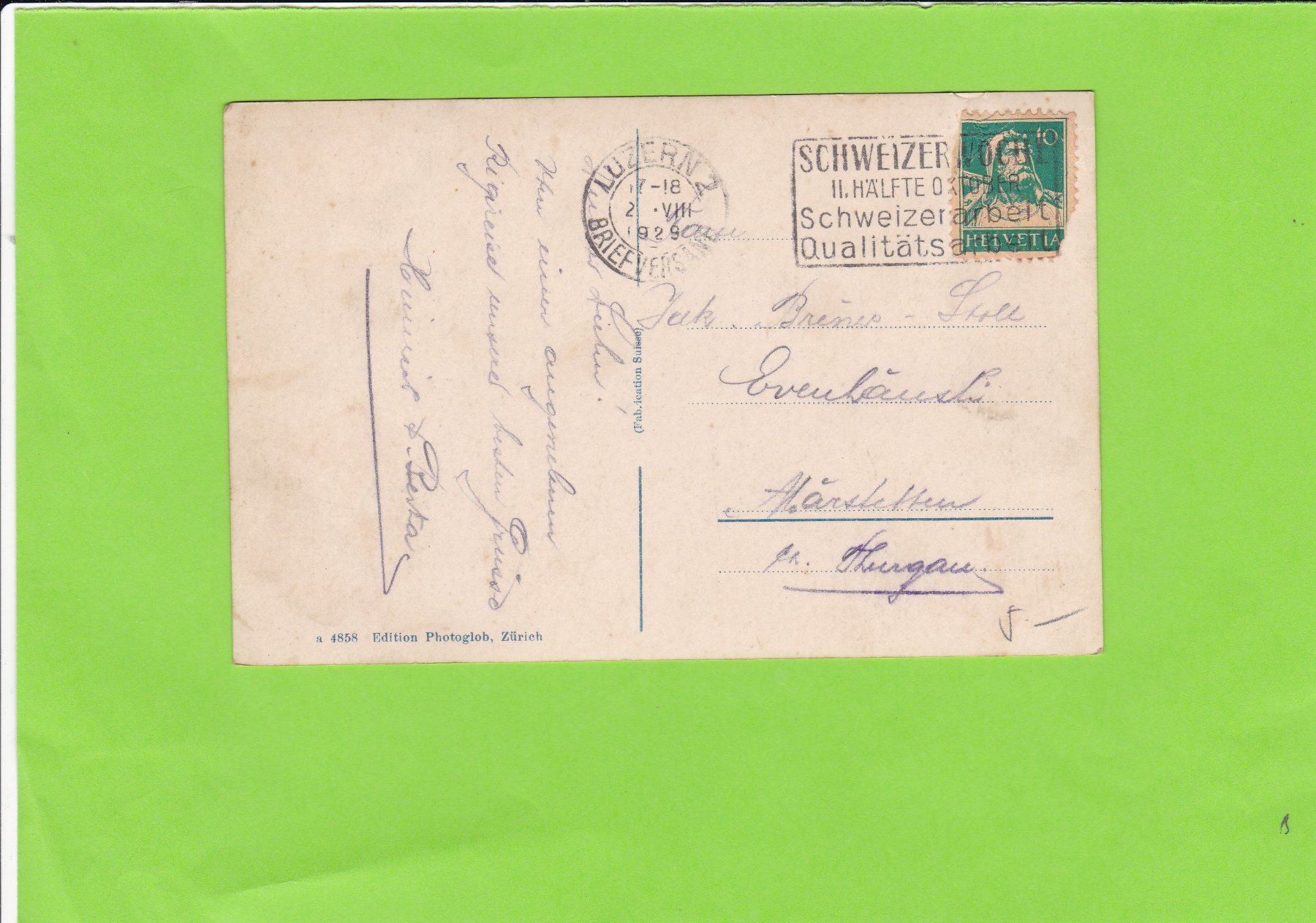 Cartoline postali: Rigi-Staffel – Usato da St. Peterzell venduto da neckertal 1