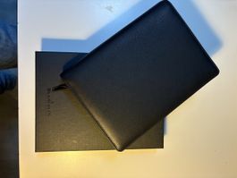 Bloc-notes Blancpain en cuir noir neuf avec stylo 48